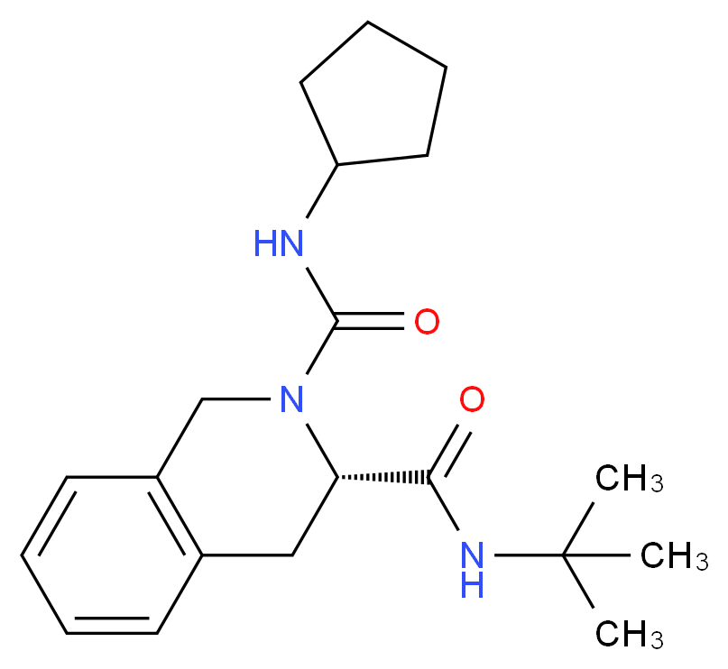 (3S)-N~3~-(tert-butyl)-N~2~-cyclopentyl-3,4-dihydro-2,3(1H)-isoquinolinedicarboxamide_Molecular_structure_CAS_)