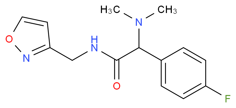 2-(dimethylamino)-2-(4-fluorophenyl)-N-(3-isoxazolylmethyl)acetamide_Molecular_structure_CAS_)