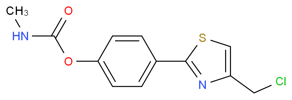 4-[4-(chloromethyl)-1,3-thiazol-2-yl]phenyl N-methylcarbamate_Molecular_structure_CAS_)