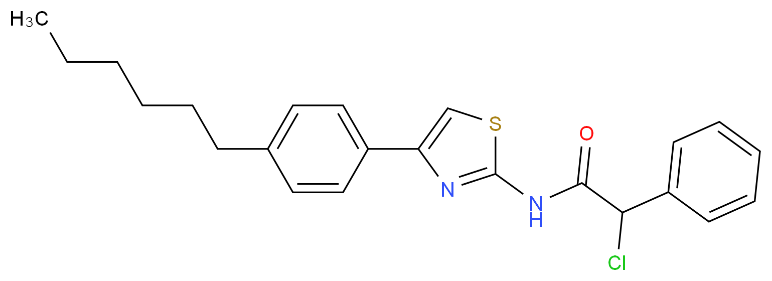 2-Chloro-N-[4-(4-hexyl-phenyl)-thiazol-2-yl]-2-phenyl-acetamide_Molecular_structure_CAS_)
