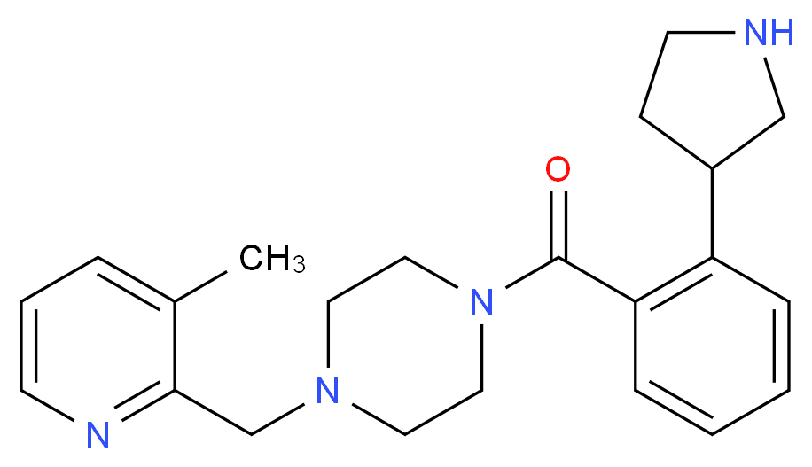 1-[(3-methyl-2-pyridinyl)methyl]-4-[2-(3-pyrrolidinyl)benzoyl]piperazine_Molecular_structure_CAS_)