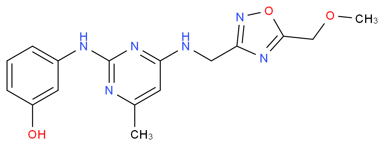 3-{[4-({[5-(methoxymethyl)-1,2,4-oxadiazol-3-yl]methyl}amino)-6-methylpyrimidin-2-yl]amino}phenol_Molecular_structure_CAS_)