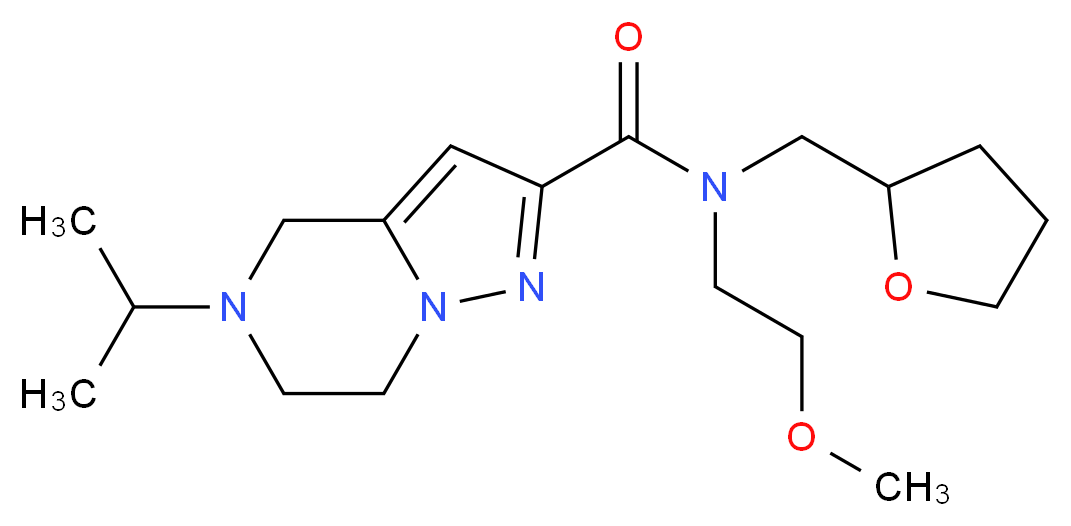 5-isopropyl-N-(2-methoxyethyl)-N-(tetrahydrofuran-2-ylmethyl)-4,5,6,7-tetrahydropyrazolo[1,5-a]pyrazine-2-carboxamide_Molecular_structure_CAS_)