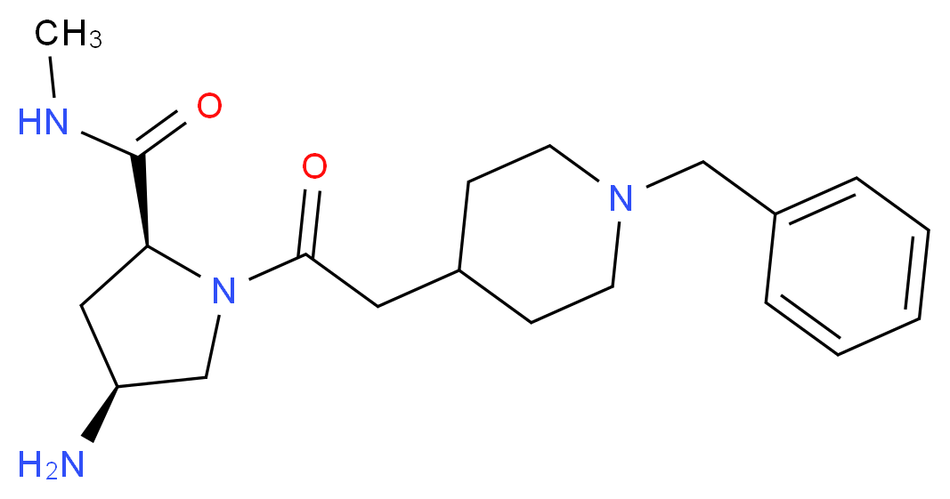 (4S)-4-amino-1-[(1-benzylpiperidin-4-yl)acetyl]-N-methyl-L-prolinamide_Molecular_structure_CAS_)