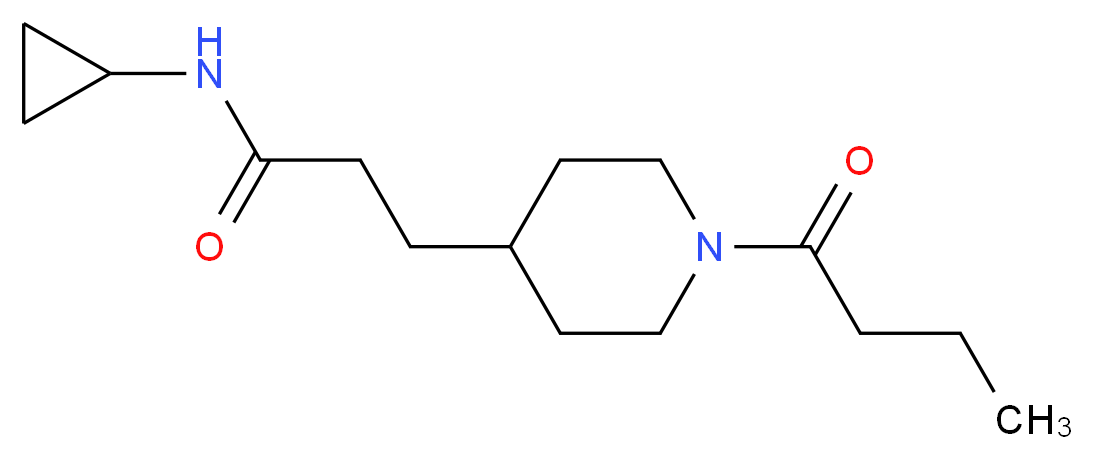 3-(1-butyryl-4-piperidinyl)-N-cyclopropylpropanamide_Molecular_structure_CAS_)