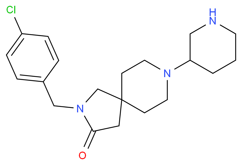 2-(4-chlorobenzyl)-8-(3-piperidinyl)-2,8-diazaspiro[4.5]decan-3-one_Molecular_structure_CAS_)