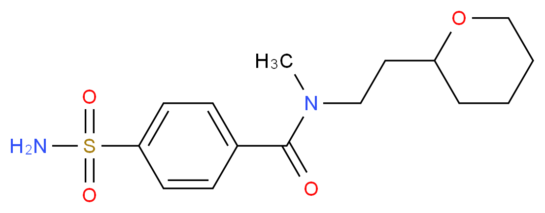 4-(aminosulfonyl)-N-methyl-N-[2-(tetrahydro-2H-pyran-2-yl)ethyl]benzamide_Molecular_structure_CAS_)
