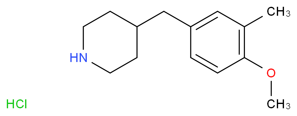 4-(4-METHOXY-3-METHYL-BENZYL)-PIPERIDINE HYDROCHLORIDE_Molecular_structure_CAS_)