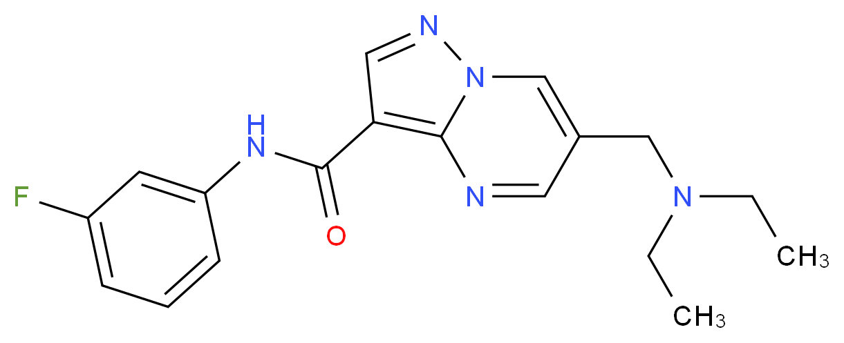 6-[(diethylamino)methyl]-N-(3-fluorophenyl)pyrazolo[1,5-a]pyrimidine-3-carboxamide_Molecular_structure_CAS_)