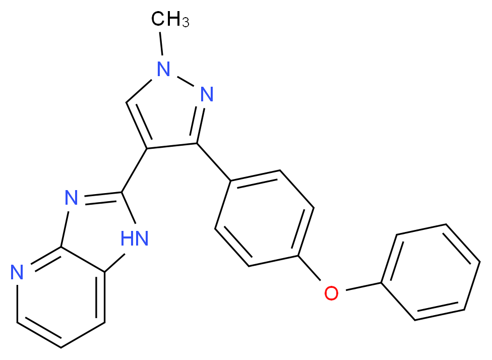 2-[1-methyl-3-(4-phenoxyphenyl)-1H-pyrazol-4-yl]-1H-imidazo[4,5-b]pyridine_Molecular_structure_CAS_)