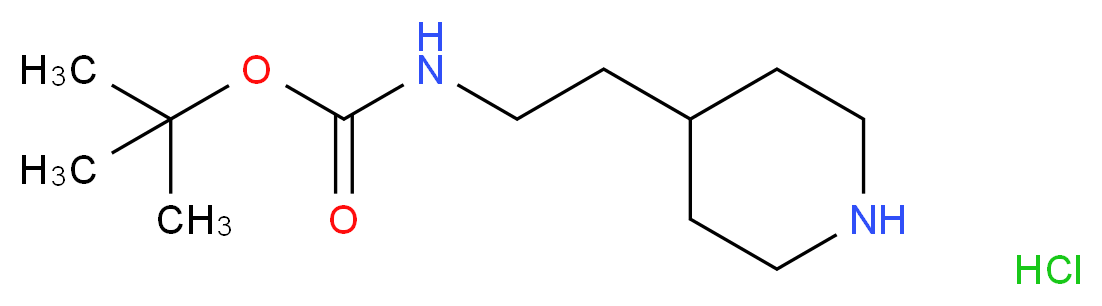 tert-Butyl (2-(piperidin-4-yl)ethyl)carbamate hydrochloride_Molecular_structure_CAS_1159826-58-0)