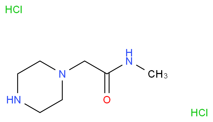 N-Methyl-2-piperazin-1-ylacetamide dihydrochloride_Molecular_structure_CAS_39890-41-0)