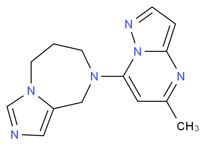 8-(5-methylpyrazolo[1,5-a]pyrimidin-7-yl)-6,7,8,9-tetrahydro-5H-imidazo[1,5-a][1,4]diazepine_Molecular_structure_CAS_)