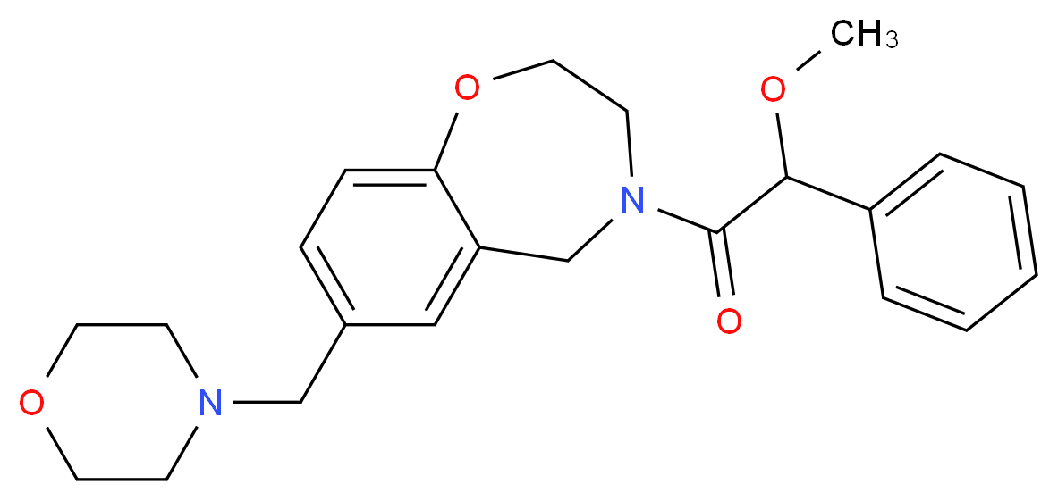4-[methoxy(phenyl)acetyl]-7-(4-morpholinylmethyl)-2,3,4,5-tetrahydro-1,4-benzoxazepine_Molecular_structure_CAS_)