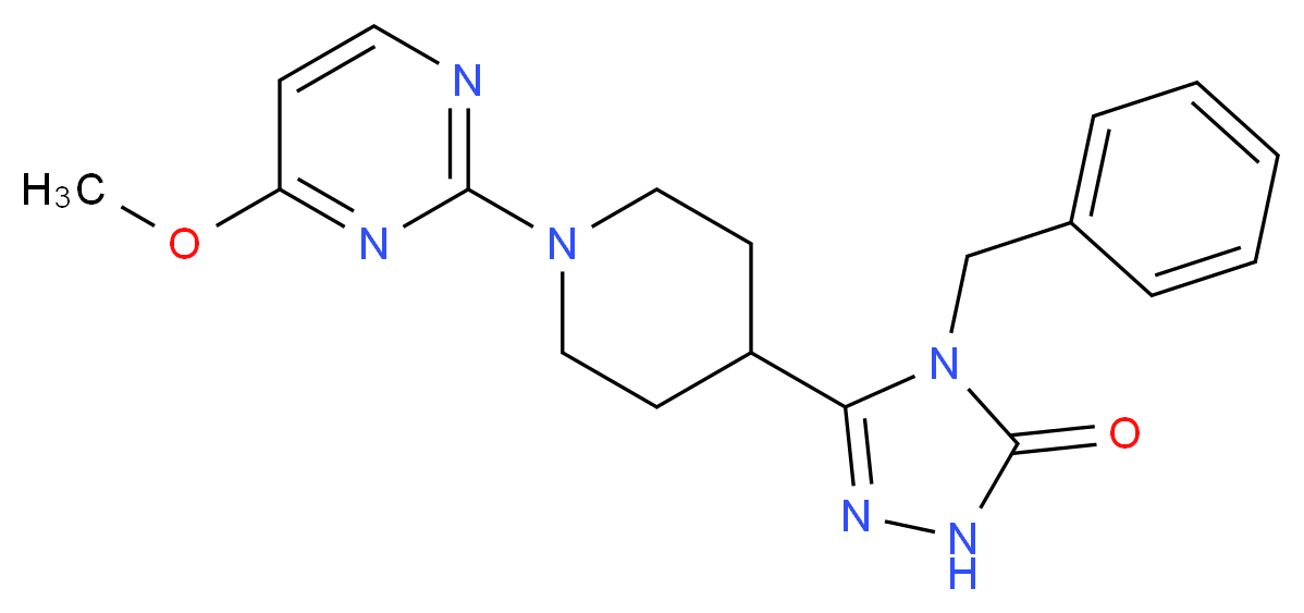 4-benzyl-5-[1-(4-methoxy-2-pyrimidinyl)-4-piperidinyl]-2,4-dihydro-3H-1,2,4-triazol-3-one_Molecular_structure_CAS_)