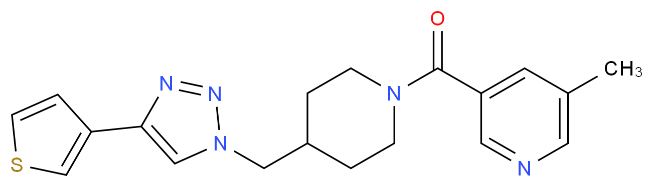 3-methyl-5-[(4-{[4-(3-thienyl)-1H-1,2,3-triazol-1-yl]methyl}piperidin-1-yl)carbonyl]pyridine_Molecular_structure_CAS_)