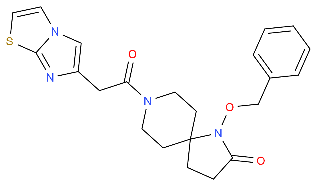 1-(benzyloxy)-8-(imidazo[2,1-b][1,3]thiazol-6-ylacetyl)-1,8-diazaspiro[4.5]decan-2-one_Molecular_structure_CAS_)