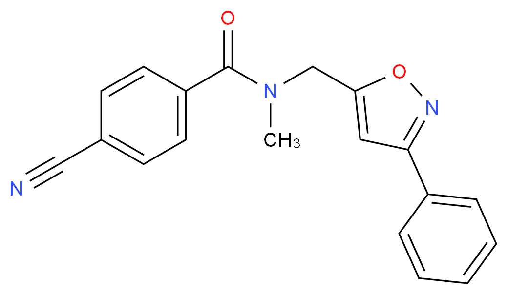 4-cyano-N-methyl-N-[(3-phenyl-5-isoxazolyl)methyl]benzamide_Molecular_structure_CAS_)