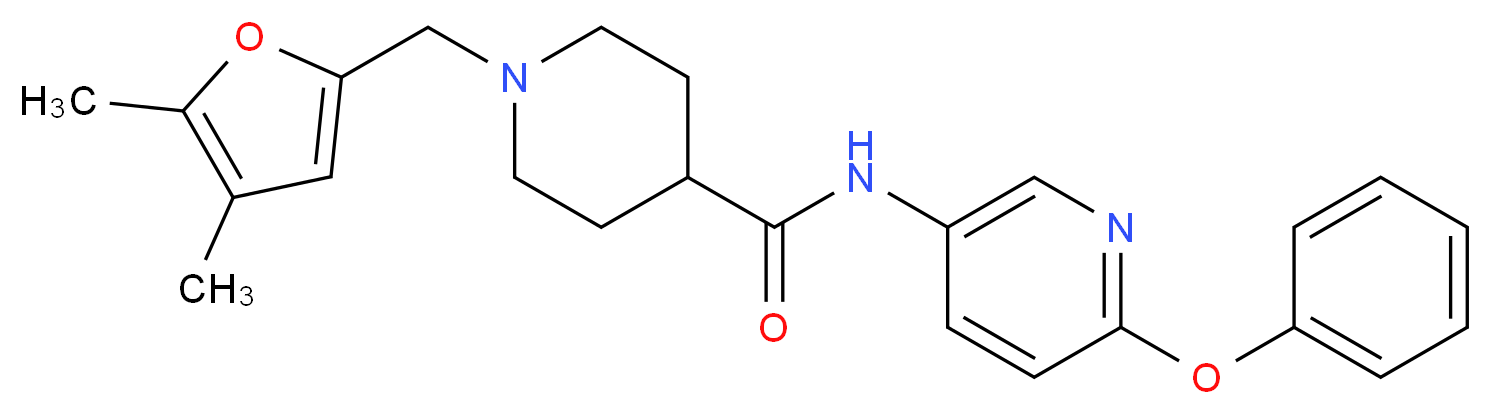 1-[(4,5-dimethyl-2-furyl)methyl]-N-(6-phenoxy-3-pyridinyl)-4-piperidinecarboxamide_Molecular_structure_CAS_)