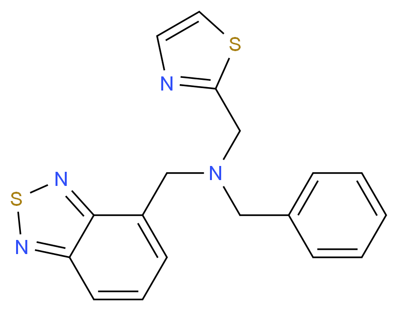 (2,1,3-benzothiadiazol-4-ylmethyl)benzyl(1,3-thiazol-2-ylmethyl)amine_Molecular_structure_CAS_)