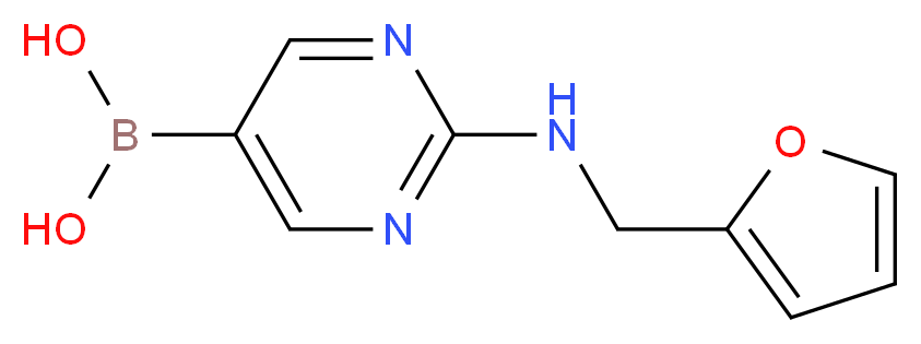 (2-[(2-FURYLMETHYL)AMINO]PYRIMIDIN-5-YL)BORONIC ACID_Molecular_structure_CAS_)