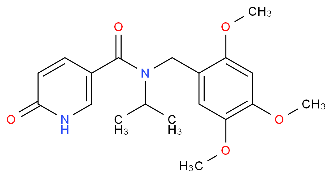 N-isopropyl-6-oxo-N-(2,4,5-trimethoxybenzyl)-1,6-dihydropyridine-3-carboxamide_Molecular_structure_CAS_)
