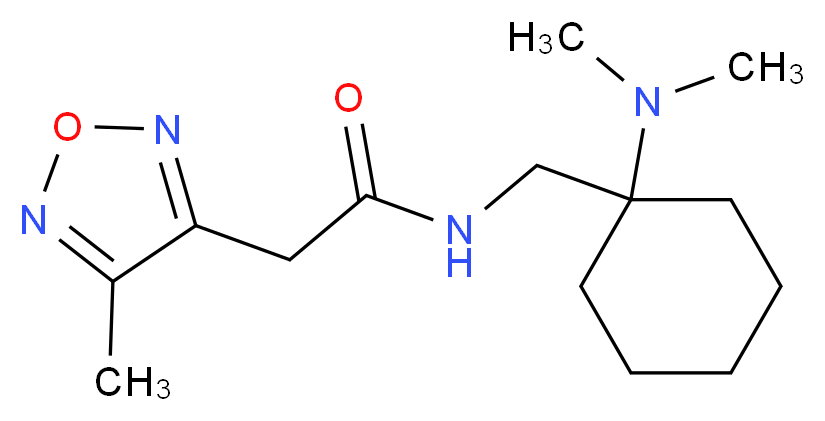 N-{[1-(dimethylamino)cyclohexyl]methyl}-2-(4-methyl-1,2,5-oxadiazol-3-yl)acetamide_Molecular_structure_CAS_)