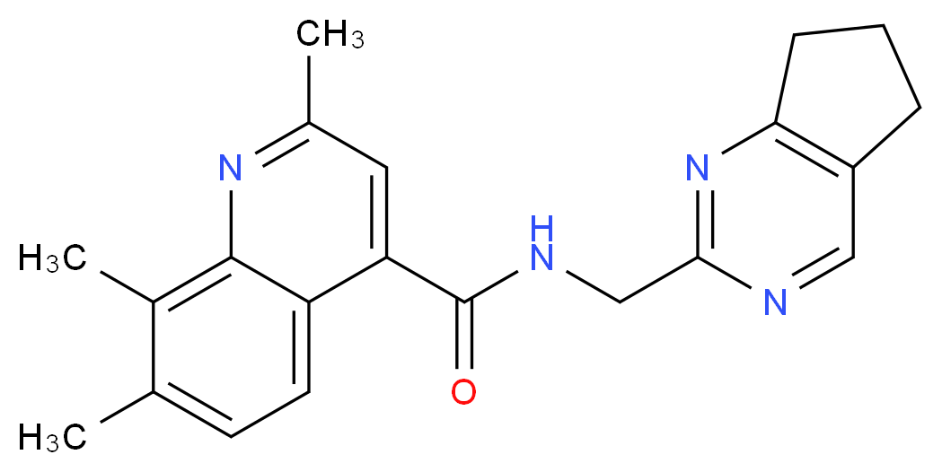 N-(6,7-dihydro-5H-cyclopenta[d]pyrimidin-2-ylmethyl)-2,7,8-trimethyl-4-quinolinecarboxamide_Molecular_structure_CAS_)