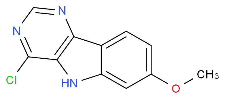 4-Chloro-7-methoxy-5H-pyrimido[5,4-b]indole_Molecular_structure_CAS_)