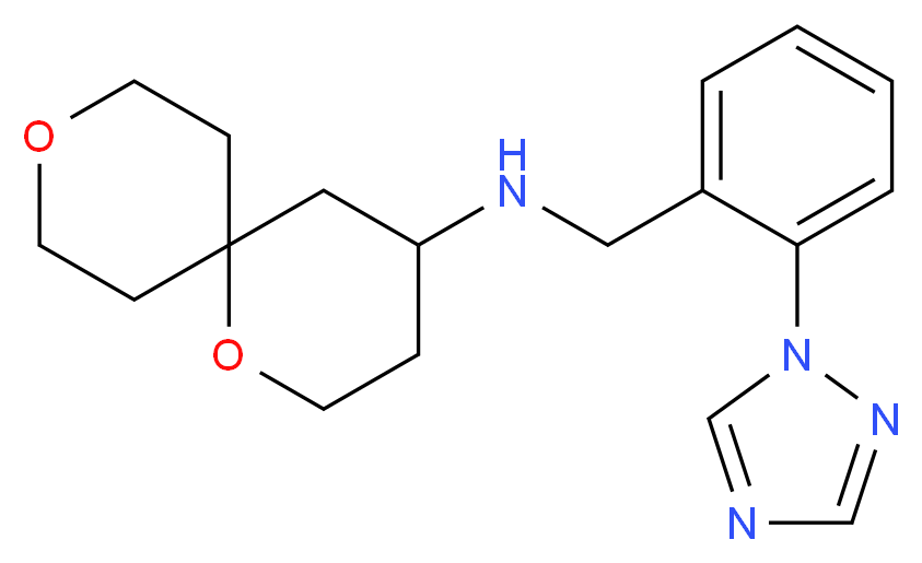 1,9-dioxaspiro[5.5]undec-4-yl[2-(1H-1,2,4-triazol-1-yl)benzyl]amine_Molecular_structure_CAS_)