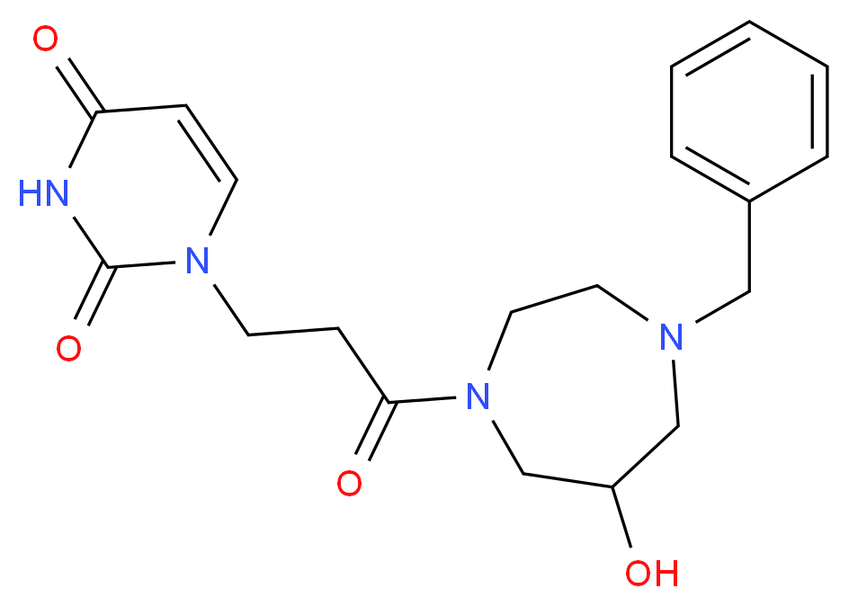 1-[3-(4-benzyl-6-hydroxy-1,4-diazepan-1-yl)-3-oxopropyl]-2,4(1H,3H)-pyrimidinedione_Molecular_structure_CAS_)