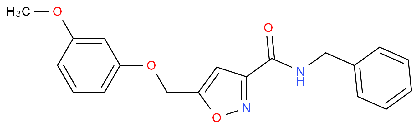 N-benzyl-5-[(3-methoxyphenoxy)methyl]-3-isoxazolecarboxamide_Molecular_structure_CAS_)