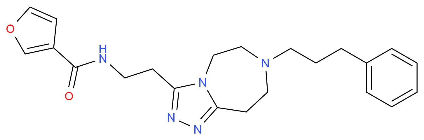N-{2-[7-(3-phenylpropyl)-6,7,8,9-tetrahydro-5H-[1,2,4]triazolo[4,3-d][1,4]diazepin-3-yl]ethyl}-3-furamide_Molecular_structure_CAS_)