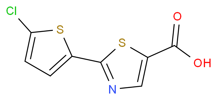 2-(5-chlorothiophen-2-yl)-1,3-thiazole-5-carboxylic acid_Molecular_structure_CAS_)