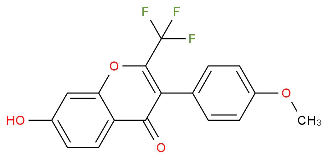 7-Hydroxy-3-(4-methoxy-phenyl)-2-trifluoromethyl-chromen-4-one_Molecular_structure_CAS_)
