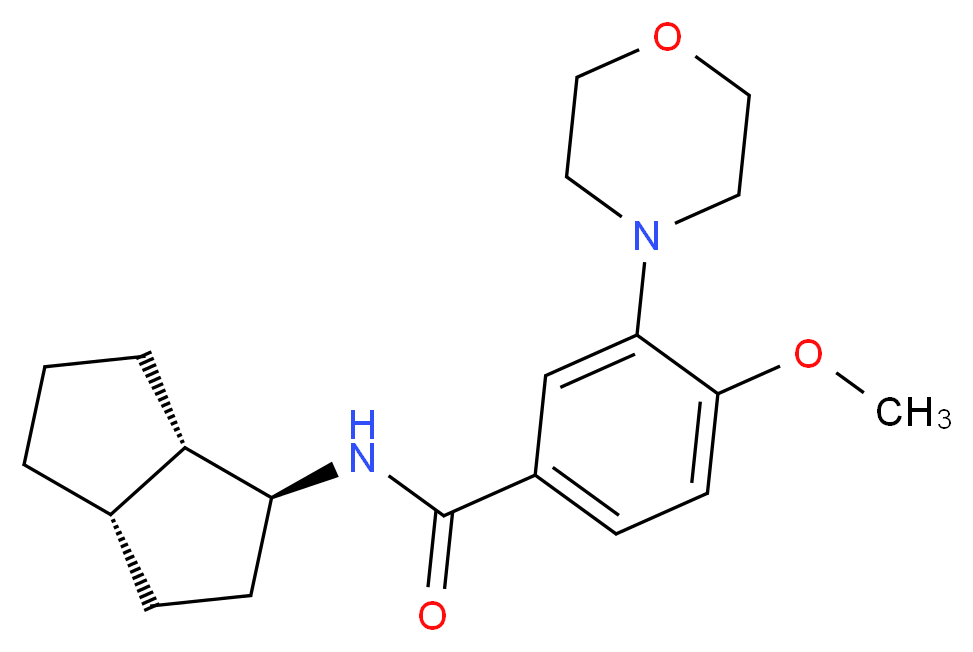 4-methoxy-3-morpholin-4-yl-N-[(1S*,3aS*,6aS*)-octahydropentalen-1-yl]benzamide_Molecular_structure_CAS_)