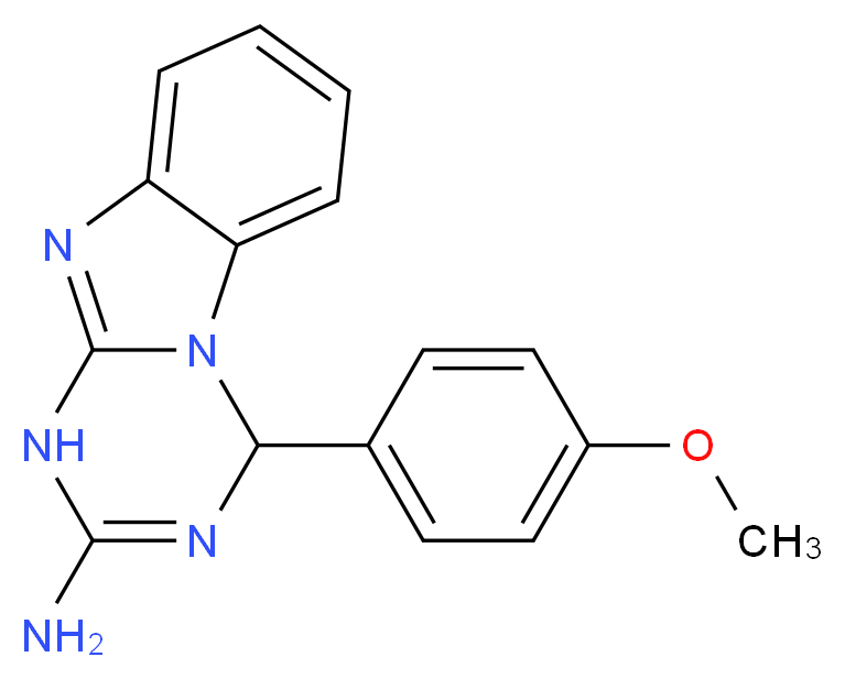 4-(4-Methoxy-phenyl)-1,4-dihydro-benzo[4,5]imidazo[1,2-a][1,3,5]triazin-2-ylamine_Molecular_structure_CAS_)