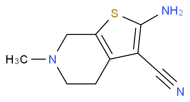 2-Amino-6-methyl-4,5,6,7-tetrahydrothieno[2,3-c]pyridine-3-carbonitrile_Molecular_structure_CAS_37578-06-6)