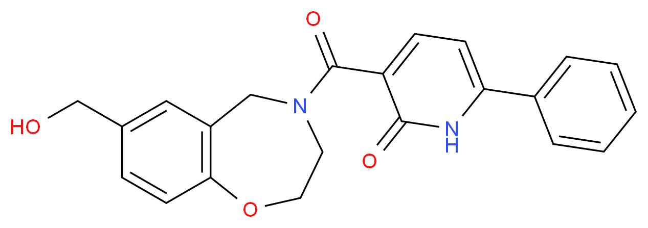 3-{[7-(hydroxymethyl)-2,3-dihydro-1,4-benzoxazepin-4(5H)-yl]carbonyl}-6-phenyl-2(1H)-pyridinone_Molecular_structure_CAS_)