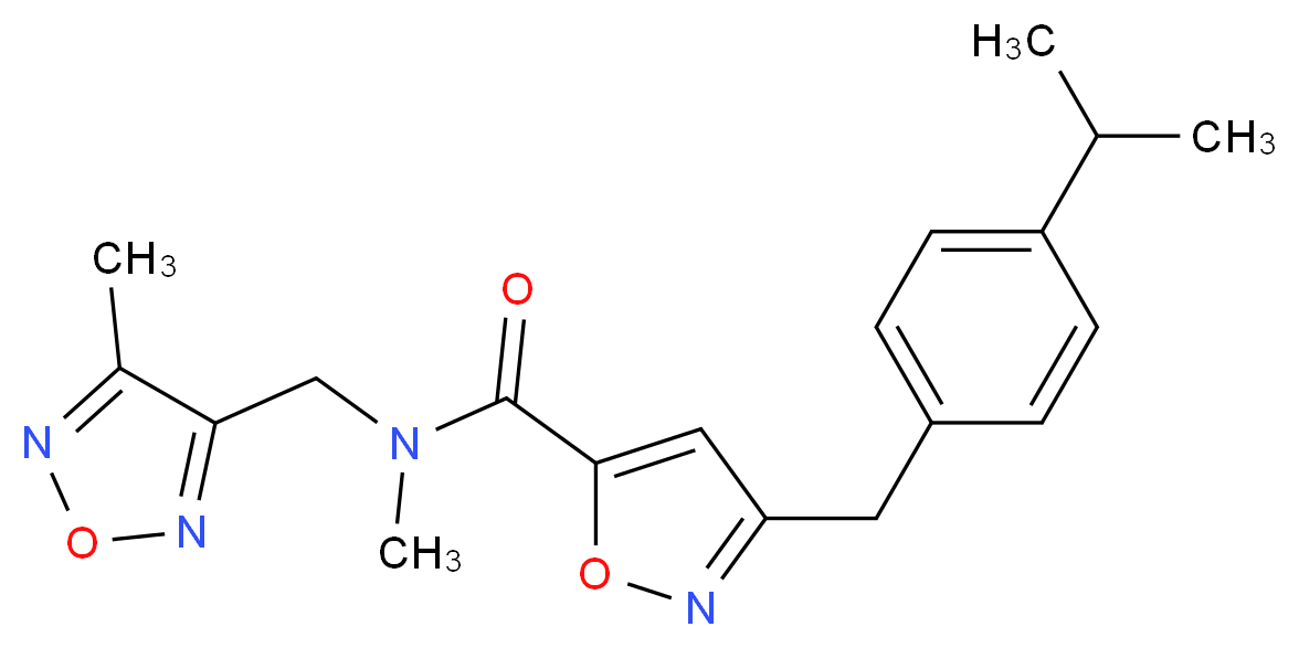 3-(4-isopropylbenzyl)-N-methyl-N-[(4-methyl-1,2,5-oxadiazol-3-yl)methyl]-5-isoxazolecarboxamide_Molecular_structure_CAS_)