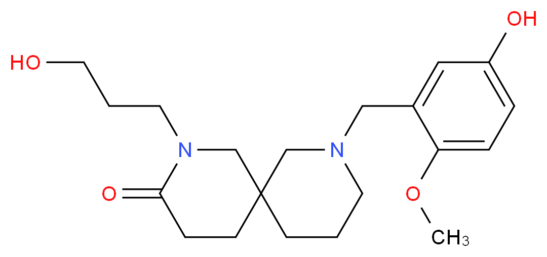 8-(5-hydroxy-2-methoxybenzyl)-2-(3-hydroxypropyl)-2,8-diazaspiro[5.5]undecan-3-one_Molecular_structure_CAS_)