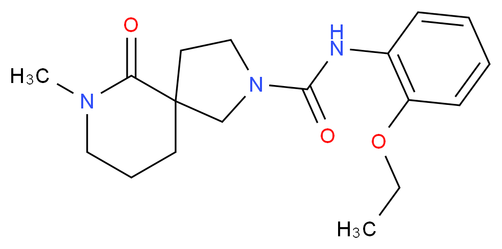 N-(2-ethoxyphenyl)-7-methyl-6-oxo-2,7-diazaspiro[4.5]decane-2-carboxamide_Molecular_structure_CAS_)