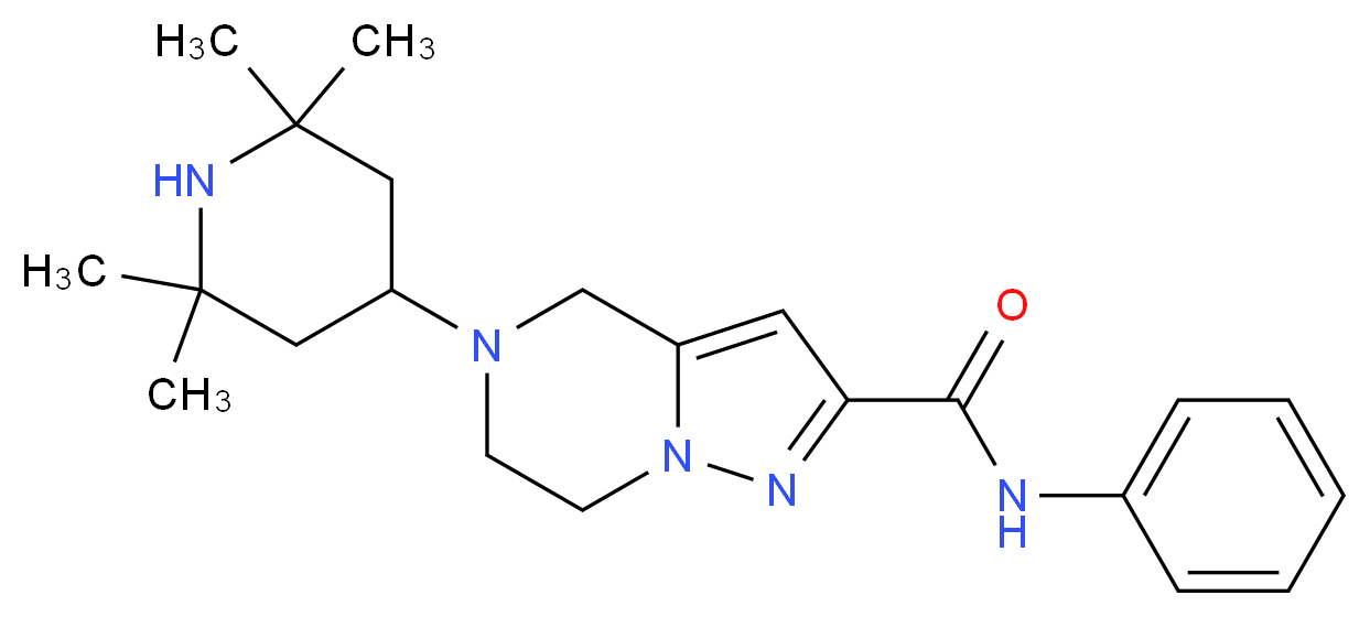 N-phenyl-5-(2,2,6,6-tetramethylpiperidin-4-yl)-4,5,6,7-tetrahydropyrazolo[1,5-a]pyrazine-2-carboxamide_Molecular_structure_CAS_)