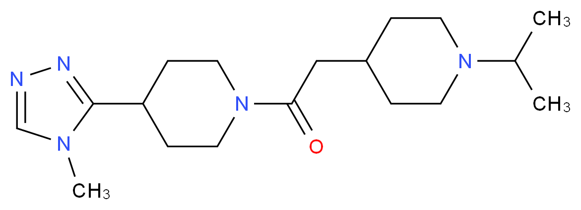 1-isopropyl-4-{2-[4-(4-methyl-4H-1,2,4-triazol-3-yl)-1-piperidinyl]-2-oxoethyl}piperidine_Molecular_structure_CAS_)
