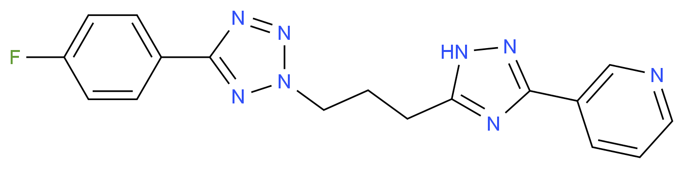 3-(5-{3-[5-(4-fluorophenyl)-2H-tetrazol-2-yl]propyl}-1H-1,2,4-triazol-3-yl)pyridine_Molecular_structure_CAS_)