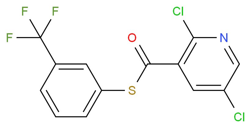 3-(trifluoromethyl)phenyl 2,5-dichloropyridine-3-carbothioate_Molecular_structure_CAS_)