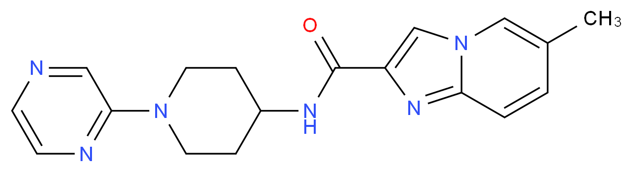 6-methyl-N-[1-(2-pyrazinyl)-4-piperidinyl]imidazo[1,2-a]pyridine-2-carboxamide_Molecular_structure_CAS_)