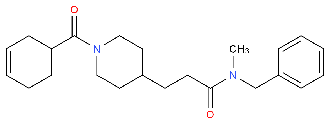 N-benzyl-3-[1-(3-cyclohexen-1-ylcarbonyl)-4-piperidinyl]-N-methylpropanamide_Molecular_structure_CAS_)