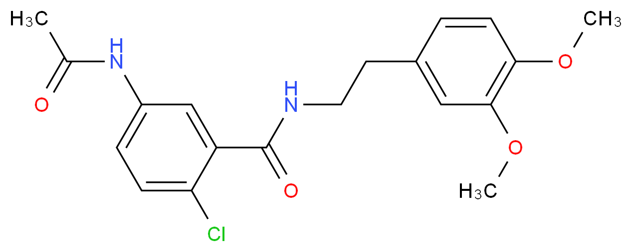 5-(acetylamino)-2-chloro-N-[2-(3,4-dimethoxyphenyl)ethyl]benzamide_Molecular_structure_CAS_)