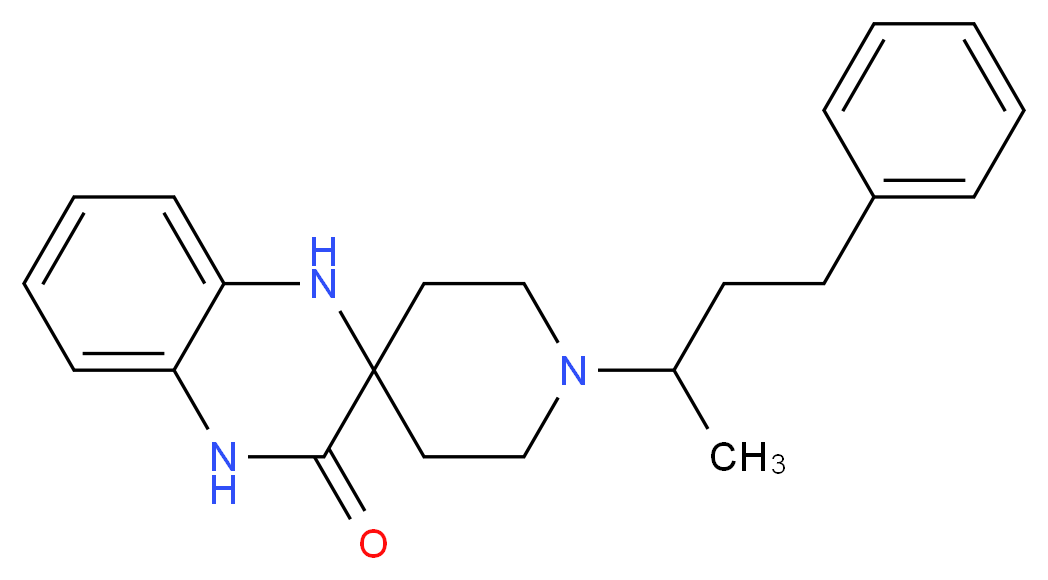 1-(1-methyl-3-phenylpropyl)-1',4'-dihydro-3'H-spiro[piperidine-4,2'-quinoxalin]-3'-one_Molecular_structure_CAS_)